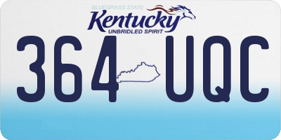 KY license plate 364UQC