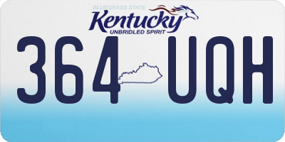 KY license plate 364UQH
