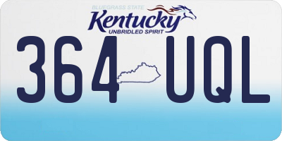KY license plate 364UQL