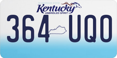 KY license plate 364UQO