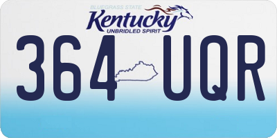 KY license plate 364UQR