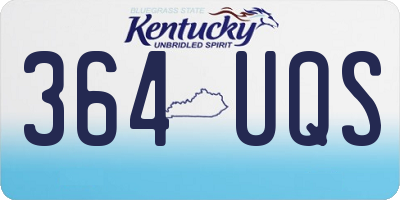 KY license plate 364UQS