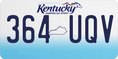 KY license plate 364UQV