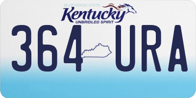 KY license plate 364URA