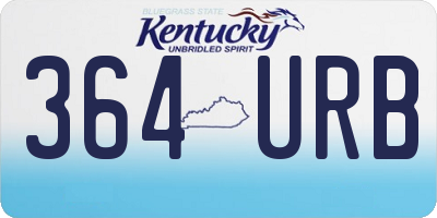 KY license plate 364URB