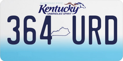 KY license plate 364URD