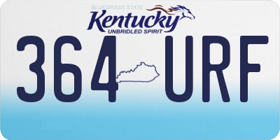 KY license plate 364URF