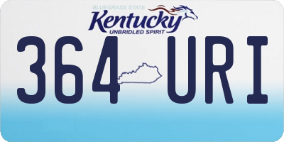 KY license plate 364URI