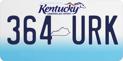 KY license plate 364URK