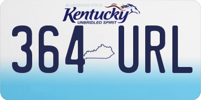KY license plate 364URL