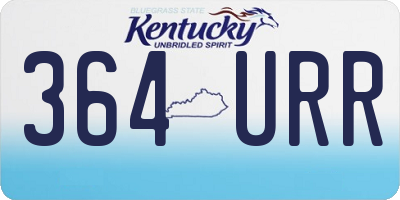 KY license plate 364URR