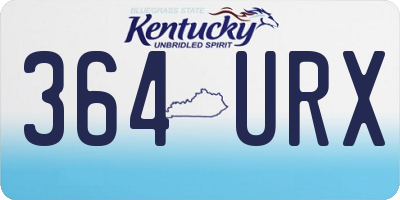 KY license plate 364URX