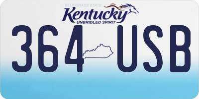 KY license plate 364USB