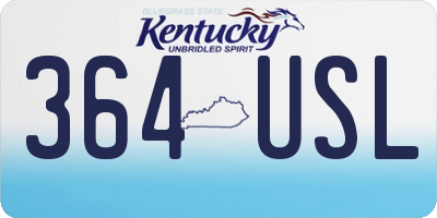 KY license plate 364USL