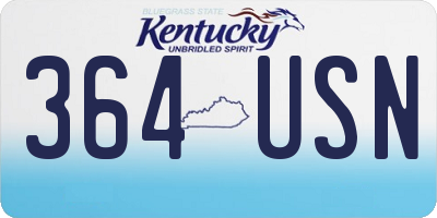 KY license plate 364USN