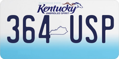 KY license plate 364USP