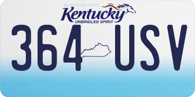 KY license plate 364USV
