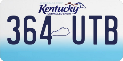 KY license plate 364UTB