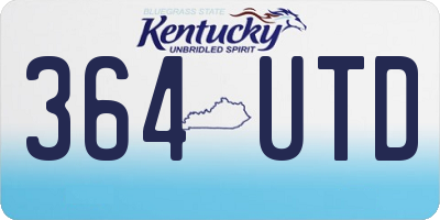 KY license plate 364UTD
