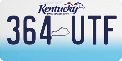 KY license plate 364UTF
