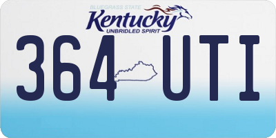 KY license plate 364UTI