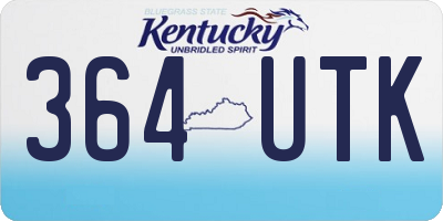 KY license plate 364UTK
