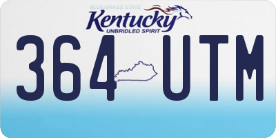 KY license plate 364UTM
