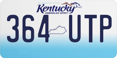 KY license plate 364UTP
