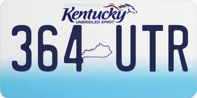 KY license plate 364UTR