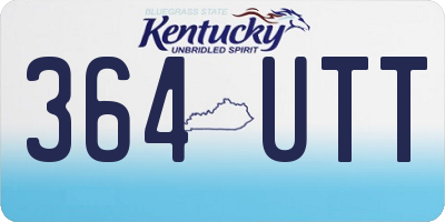 KY license plate 364UTT