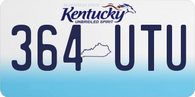 KY license plate 364UTU