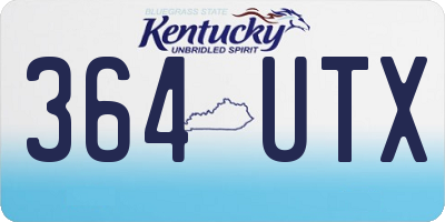 KY license plate 364UTX