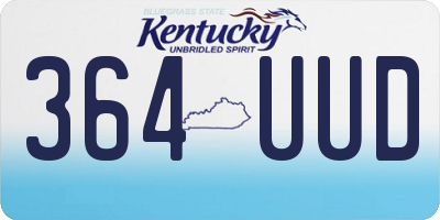 KY license plate 364UUD