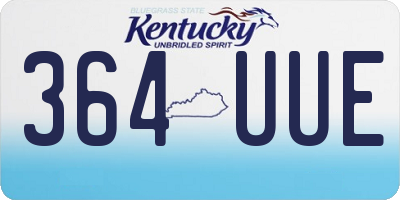 KY license plate 364UUE