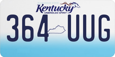 KY license plate 364UUG