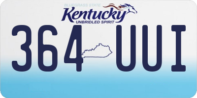 KY license plate 364UUI
