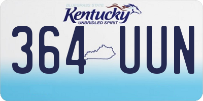 KY license plate 364UUN