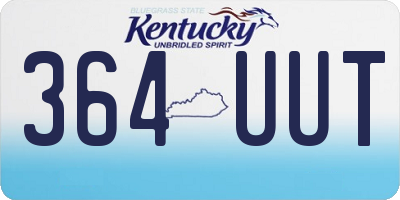 KY license plate 364UUT