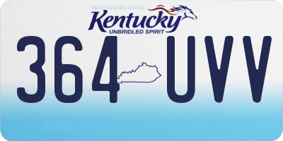 KY license plate 364UVV