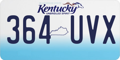 KY license plate 364UVX