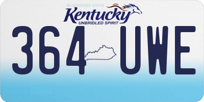 KY license plate 364UWE