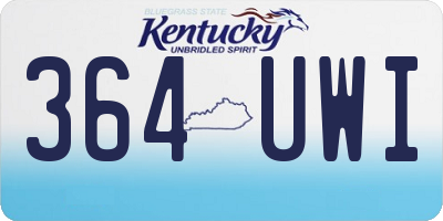 KY license plate 364UWI