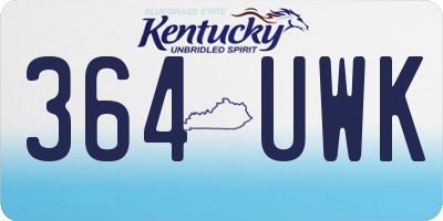 KY license plate 364UWK