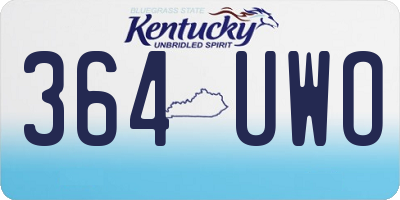 KY license plate 364UWO