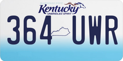 KY license plate 364UWR