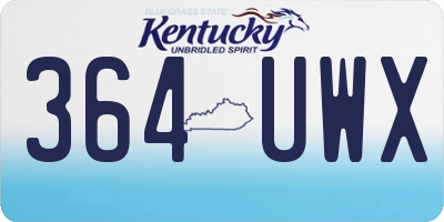 KY license plate 364UWX