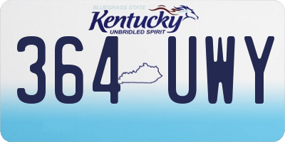 KY license plate 364UWY