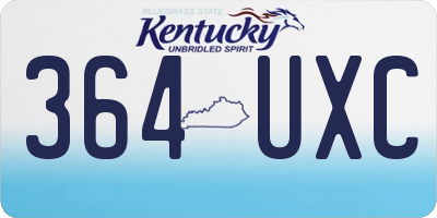 KY license plate 364UXC