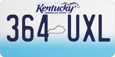 KY license plate 364UXL
