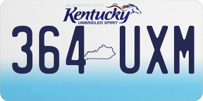 KY license plate 364UXM
